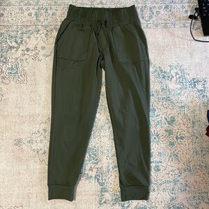 Olive Green performance luxury jogger